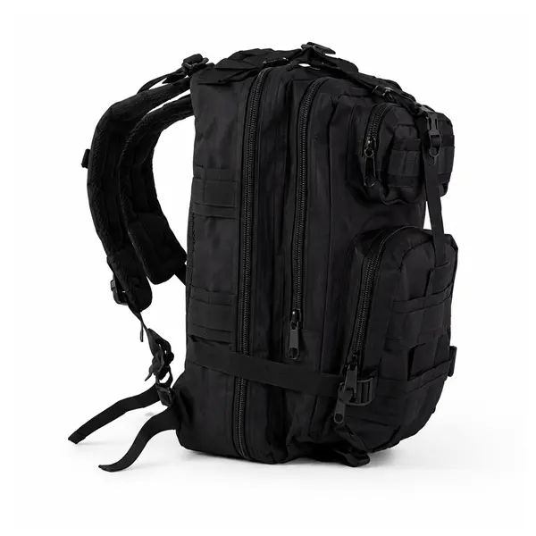 Rucsac Tactic Militar de Supraviețuire 28L DEPOX , Negru, Compartimente Multiple, Sistem MOLLE