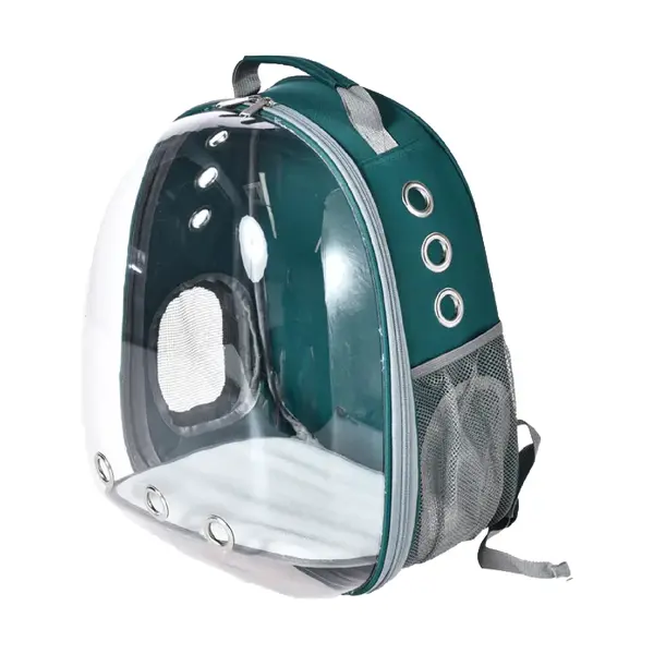 Rucsac Transport 4DOG DELUXE Transparent Verde