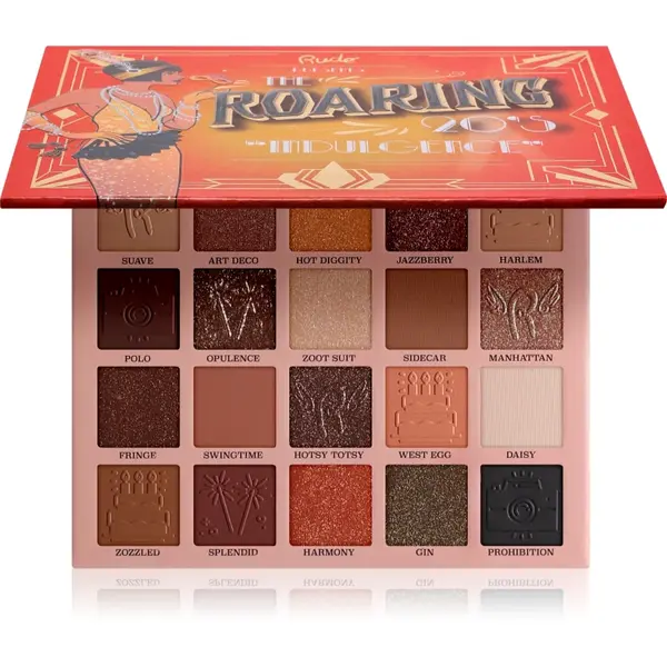 Rude Cosmetics The Roaring 20's paletă cu farduri de ochi culoare Indulgence 24 g