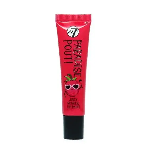 Ruj de buze cu efect metalic, W7, Paradise Pout Juicy, Razzy Raspberry, 13 ml