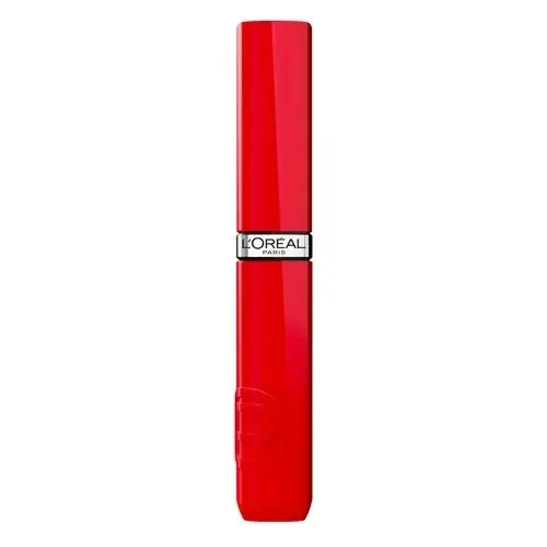 Ruj lichid cu stralucire de lac Infaillible Laque Resistance 410 Rouge Poppy, 4.3ml, L'Oreal Paris