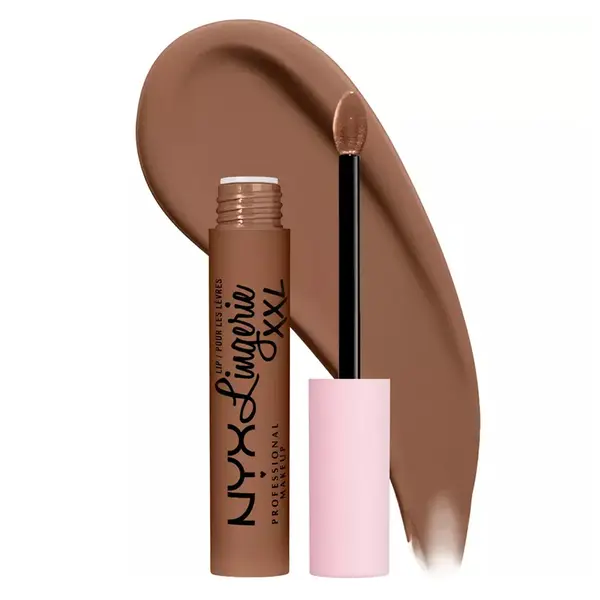 Ruj lichid mat NYX Professional Makeup Lip Lingerie XXL Hot Caram