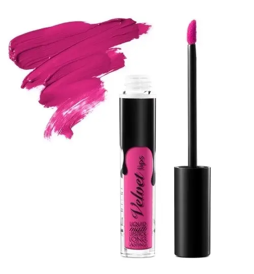 Ruj lichid mat rezistent Velvet Matte Lipstick Cinecitta 07 Fuchsia