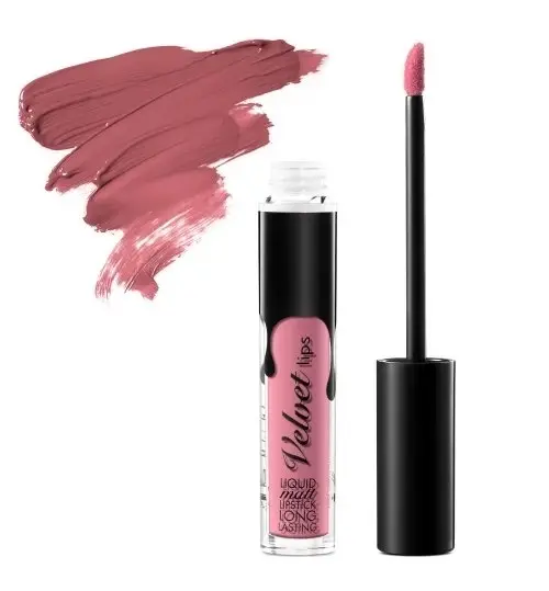Ruj lichid mat rezistent Velvet Matte Lipstick Cinecitta 08 Mauve Nude