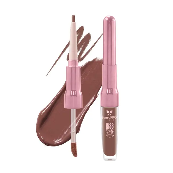 Ruj lichid si creion de buze 2in1 Kiss Craft SensoPRO Milano, Honey