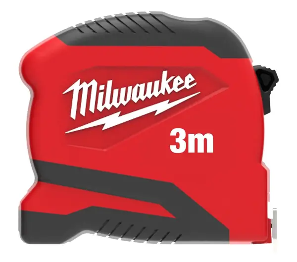 Ruleta compacta Milwaukee GEN 2, punct de rupere 3.2m, clema pentru curea, functie Finger-Stop, 4932498776