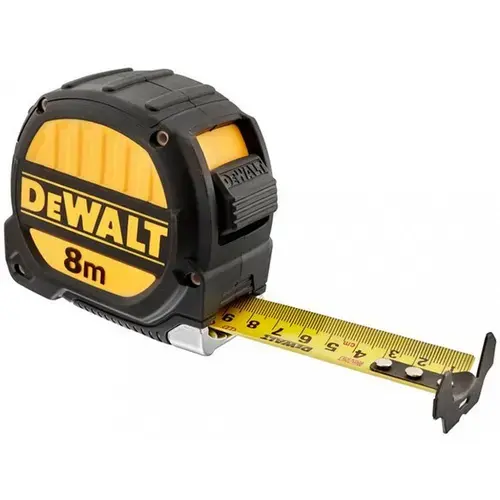 Ruleta, DeWALT, 8 m, 32 mm (Galben/Negru)