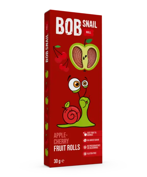 Rulou din mere si cirese, 30g, Bob Snail