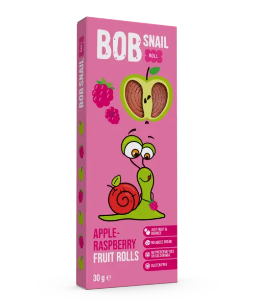 Rulou din mere si zmeura, 30g, Bob Snail