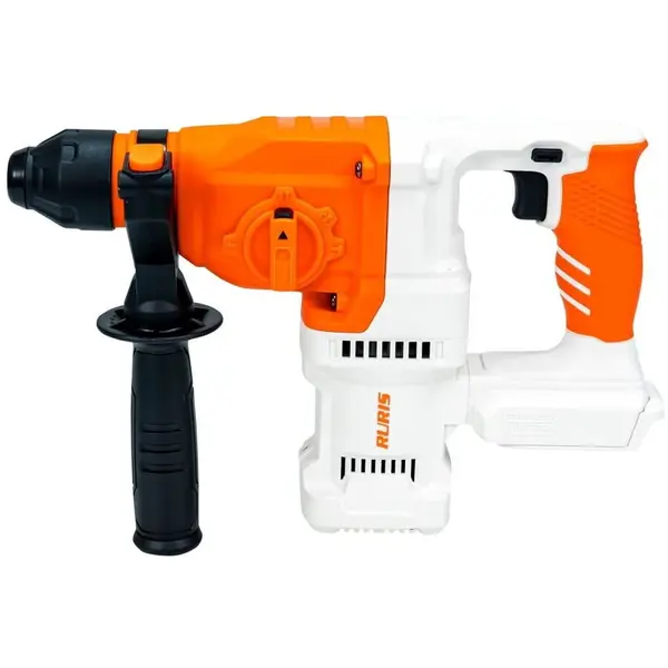 Ruris Ciocan rotopercutor pe acumulator Ruris RMX2813 Power Alfa Up, 20 V, 2 Ah, {contine acumulator 4Ah+incarcator}, Alb-Portocaliu
