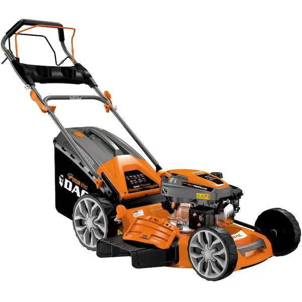 Ruris Masina de tuns iarba / gazon Ruris DAC 150XR, autopropulsata pe benzina, putere 5 CP, 173 CC, 4 timpi, latime lucru 51 cm, inaltime taiere 25 - 75 mm, 7 trepte de taiere, sac colector 60 l