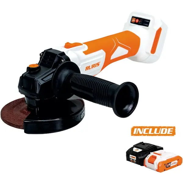 Ruris Polizor unghiular pe acumulator Ruris RMX4125 POWER ALFA UP, 125mm, 8500 rpm 2 trepte, acumulator 4Ah, incarcator
