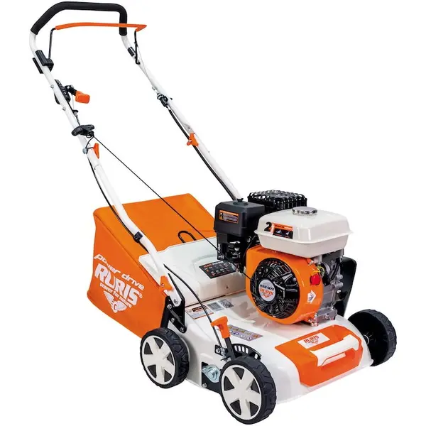 Ruris Scarificator / aerator de gazon pe benzina Ruris RXH909, putere 5.5 CP, 212 CC, 4 timpi, latime lucru 400 mm, sac colector 40 l, carcasa metalica