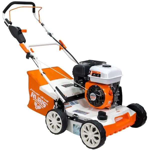 Ruris Scarificator aerator gazon pe benzina RURIS RXH999, 212 cm3, putere 5.3 CP, 40 cm latime lucru, sac colector 45 l, functie de scarificare/aerare