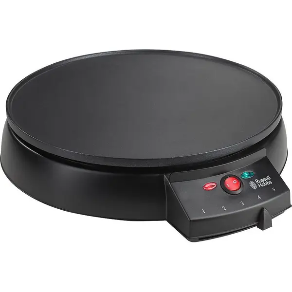 Russell hobbs Aparat pentru preparat clatite Russell Hobbs 20920-56 Fiesta, 1000W, 30 cm, Termostat, Invelis antiaderent, Negru