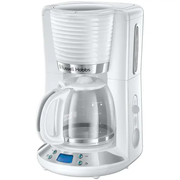 Russell hobbs Cafetiera Russell Hobbs Inspire White 24390-56, 1100 W, 1.25 l, Tehnologie WhirlTech, Timer digital, Alb/Crom
