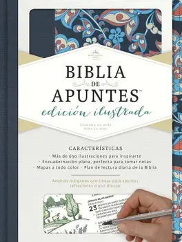 Rvr 1960 Biblia de Apuntes, Edicion Ilustrada, Tela En Rosado y Azul, Hardcover/B&h Espanol Editorial