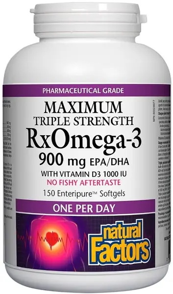 RX Omega-3 with Vitamin D3, 150 capsule, Natural Factors