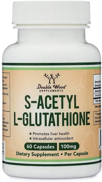 S-Acetyl L-Gluthathione, 100 mg, 60 capsule, Double Wood