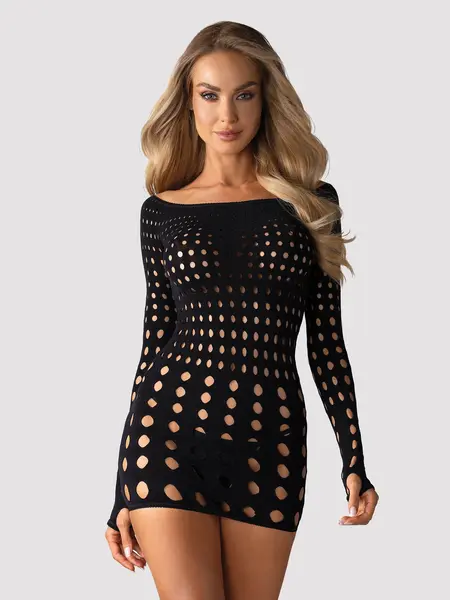 S/L - Chemise trendy din material elastic cu decupaje Rocker Negru