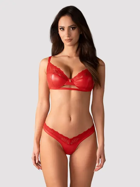 S/M - Set compus din sutien si chilot brazilian Aliosa Rosu