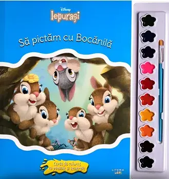 Sa pictam cu Bocanila. Carte de colorat cu pensula si acuarele. Iepurasi/***