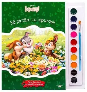 Sa pictam cu iepurasii. Carte de colorat cu pensula si acuarele. Iepurasi/***