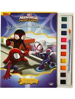 Sa pictam cu Paienjenel. Marvel. Paienjenelul si prietenii lui uimitori. Carte de colorat cu pensula si acuarele/***