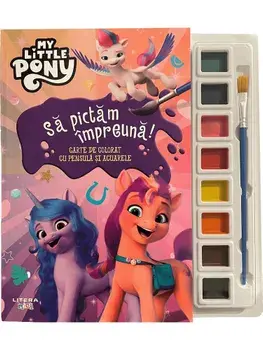 Sa pictam impreuna! Carte de colorat cu pensula si acuarele/***