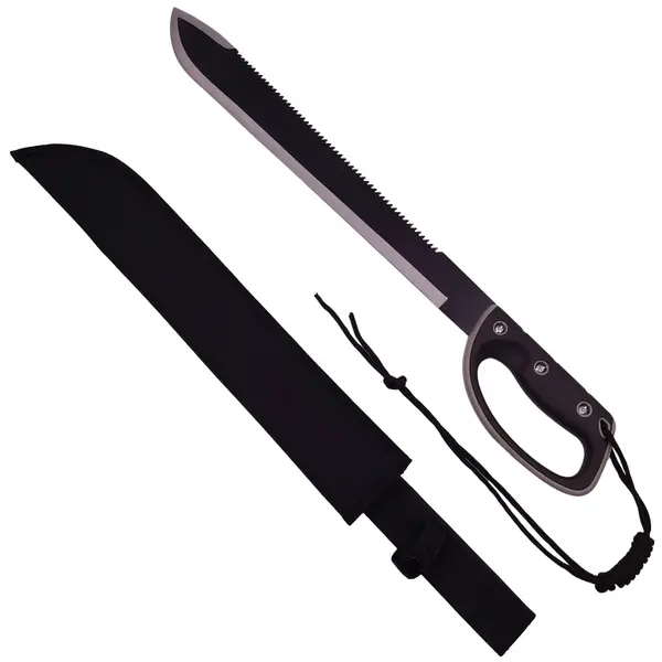 Sabie de vanatoare DEPOX , British Rebellion, maner cauciuc, 61 cm, teaca inclusa