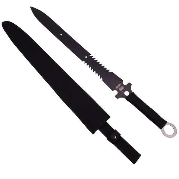 Sabie de vanatoare DEPOX , Last Ronin, maner textil, 68.5 cm, negru