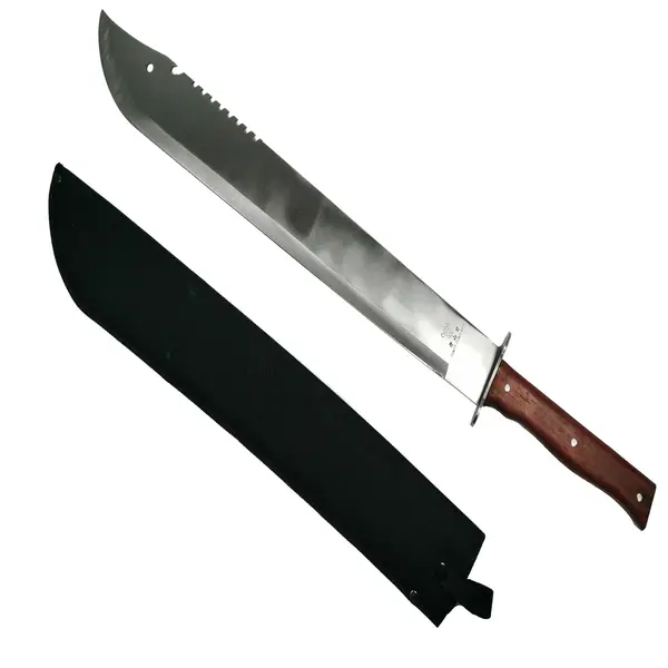 Sabie de vanatoare DEPOX , Lord Blade, maner lemn, 69 cm, teaca inclusa