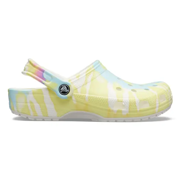 Saboti Crocs Classic Tie-Dye Graphic Clog Alb - White/Multi