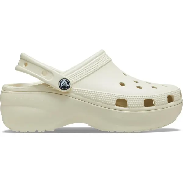 Saboți Crocs Women's Classic Platform Clog Bej - Bone