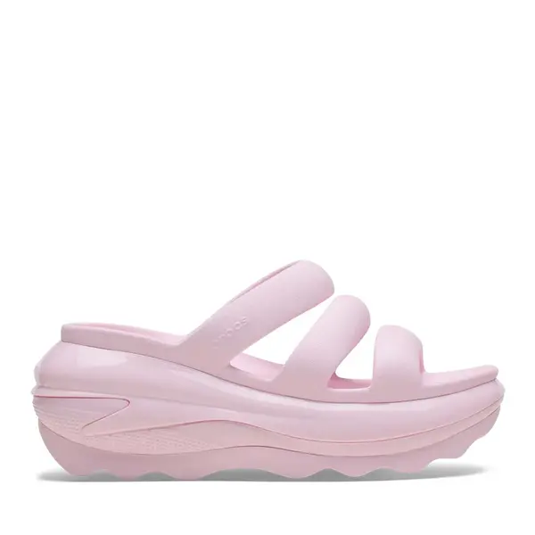 Saboți femei CROCS Mega Crush Triple Strap Pink Milk 3909DSL209842RO