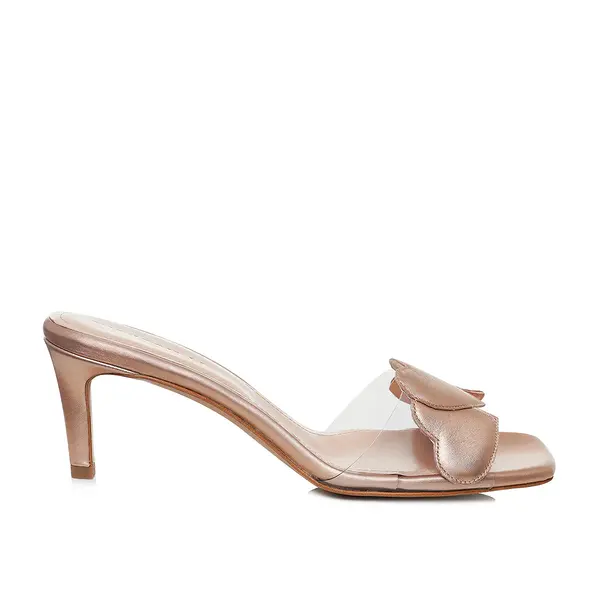 Saboti Love Me Piele Naturala, Auriu-Rose - 39 / 6.5 cm - Subtire