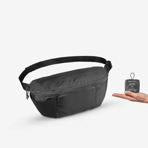 Sac banană compact de voiaj 2L, Travel negru