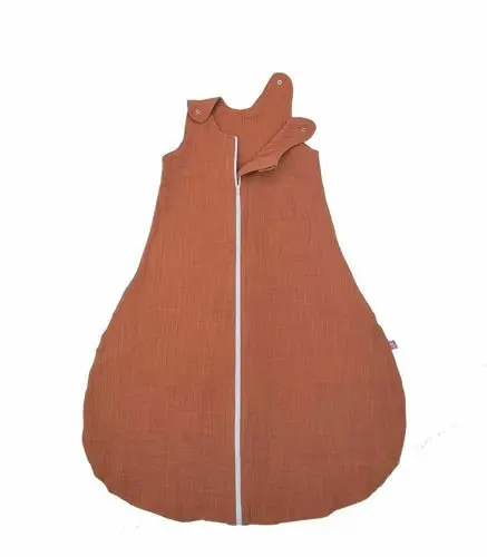 Sac de dormit copii 0.3 tog din muselina KidsDecor Summer Toffee 70 cm