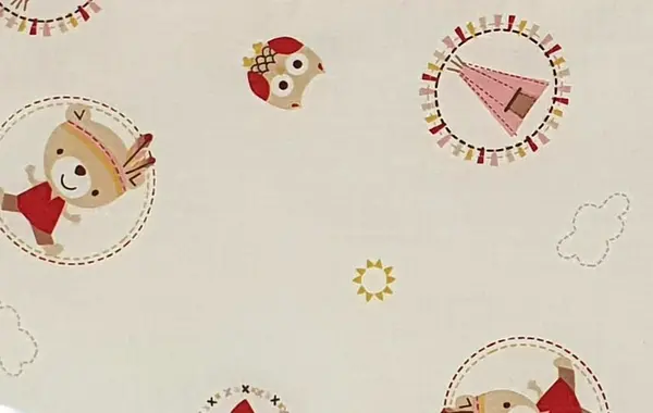 Sac de dormit copii 0.8 cm KidsDecor Mici indieni din bumbac 70 cm