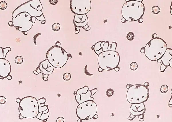 Sac de dormit copii 1.5 tog Baby Bear roz din bumbac 60 cm