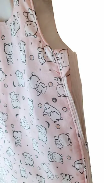 Sac de dormit copii 1 tog KidsDecor Baby Bear roz din bumbac 60 cm