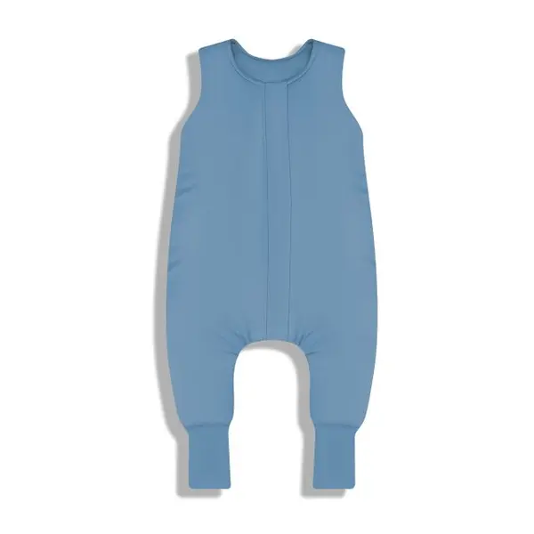 Sac de dormit cu 2 fete din bumbac cu picioare 6-12 luni light Petrol Sleepee 1.5 Tog