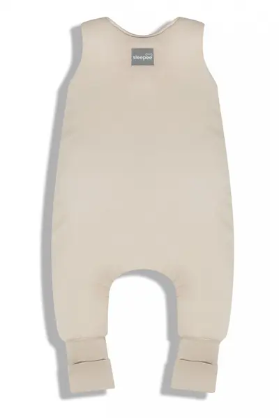 Sac de dormit cu 2 fete din bumbac cu picioare 6-12 luni light Beige Sleepee 1.5 Tog