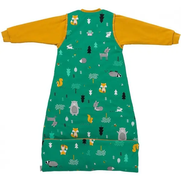 Sac de dormit cu maneca lunga detasabila Woodland Animals 110 cm 2.5 Tog