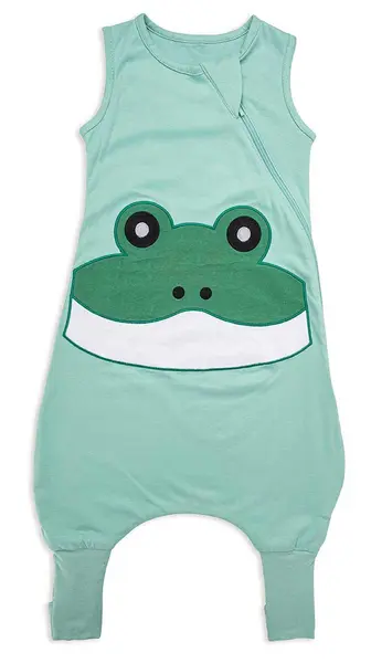 Sac de dormit cu picioare BabyBliss - BlissJump, Tog 1.0, 6-18 luni, Patch Broscuță Mint
