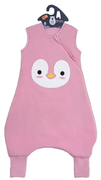 Sac de dormit cu picioare BabyBliss - BlissJump, Tog 2.5, 6-18 luni, Penguin Pink