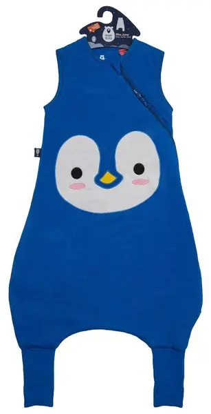 Sac de dormit cu picioare BabyBliss - BlissJump, Tog 2.5, 6-18 luni, Penguin Blue