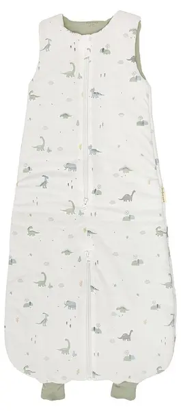 Sac de dormit cu picioare Bimbidreams - Trex, 110 cm, Tog 2.5, White/Green