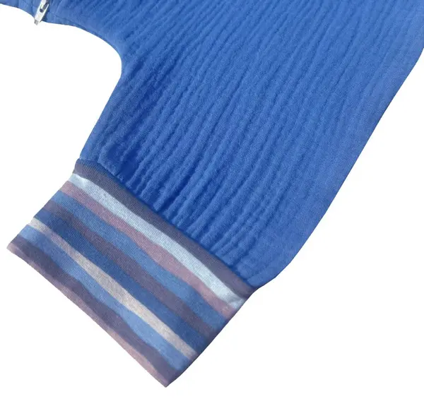 Sac de dormit cu picioruse 0.3 tog din muselina Deep Blue 70 cm