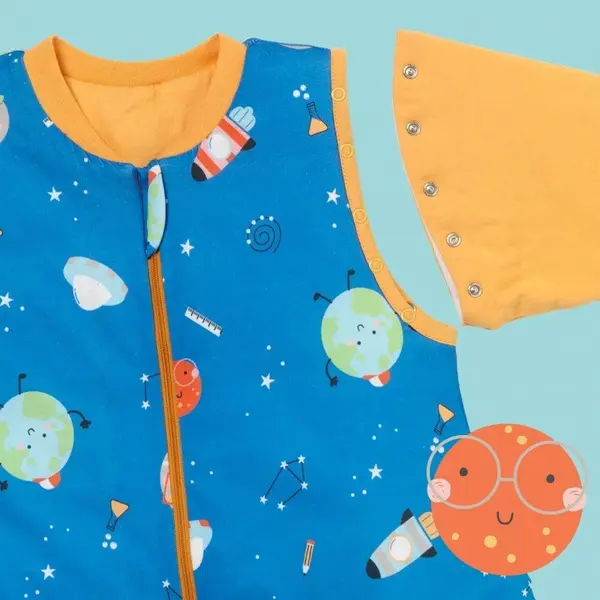 Sac de dormit cu picioruse si maneca lunga detasabila Space 80 cm + manseta 2.5 Tog